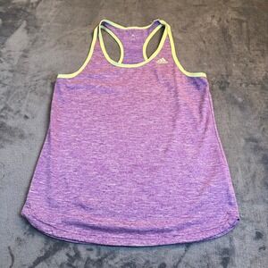 Adidas Purple Lime Green Climalite‎ Racerback Athletic Tank Top Womens Small